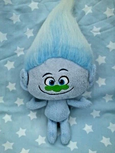 Dreamworks TROLLS MOVIE blue GUY DIAMOND SOFT PLUSH TOY 25cm tall + hair - Picture 1 of 3