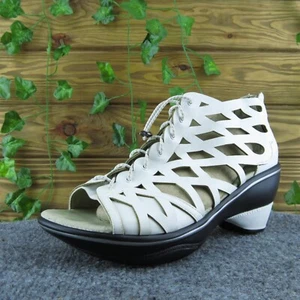 Zapatos sandalia gladiador JBU caña de azúcar para mujer blancos veganos talla 6 medianos - Imagen 1 de 9