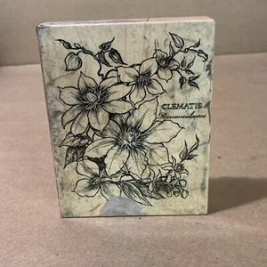 PSX Designs Clematis K-2288 Flores Montado en Madera Sello de Goma De Colección 1997 EE. UU. - Imagen 1 de 4