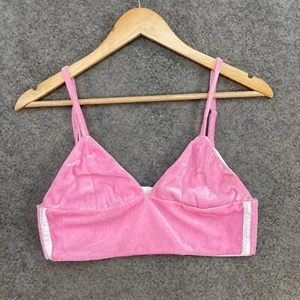 O Mighty Top Womens Medium Bralette Cropped Tank Velour Velvet Tank 15610 - Picture 1 of 10