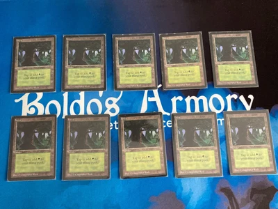 MTG Set of 10 Beta Limited Forest Version C Magic: The Gathering Played - Image 1 of 4