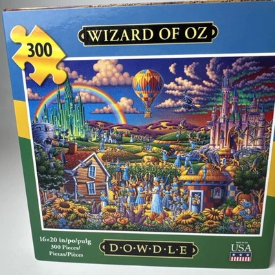 Wizard of Oz 300 Piece Jigsaw Dowdle Puzzle NEW 16x20” Folk Art - Image 1 of 4