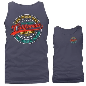 Long Beach California Surf Surfing Tank Top - Picture 1 of 11