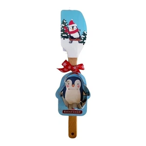 NUEVO Bakeshop Navidad Esquí Pingüino Espátula Cortador de Galletas Hornear Set de Regalo - Imagen 1 de 3