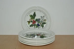 Portmeirion Holly and & Ivy - Set of 6 x 22cm / 8.5" Salad Plates (#76) - Picture 1 of 5