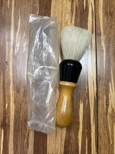 New Old Stock Vintage Shaving Brush Wood Handle - Picture 1 of 4