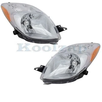 For 07-08 Yaris Hatchback Headlight Headlamp Head Light Lamp w/o Bulb SET PAIR - Image 1 of 4