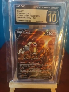Pokémon 2023 Crown Zenith Entei V GG36 GG70 CGC PRESTINE 10  - Bild 1 von 4