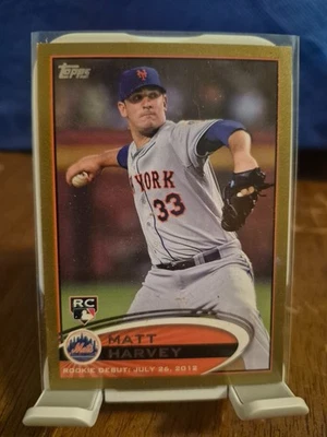 Serie de actualización Topps 2012 - debut de novato Matt Harvey #US276 dorado/2012 (RC) Foto 1 de 2