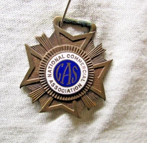 NEUES ANGEBOT - Vintage Uhrenanhänger - National Commercial Association - GAS (A175 - Bild 1 von 4