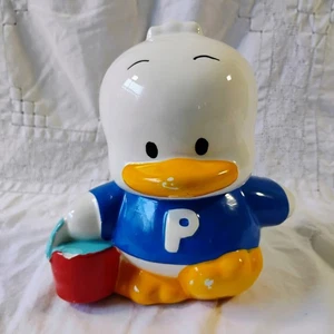 Vintage Sanrio Pekkle Duck 6" Inch Coin Bank Porcelain Statue HTF Rare VTG - Picture 1 of 9