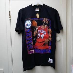 Vintage Charles Barkley 76ers T-Shirt Caricature Nutmeg 90s Graphic Tee Size M - Picture 1 of 24