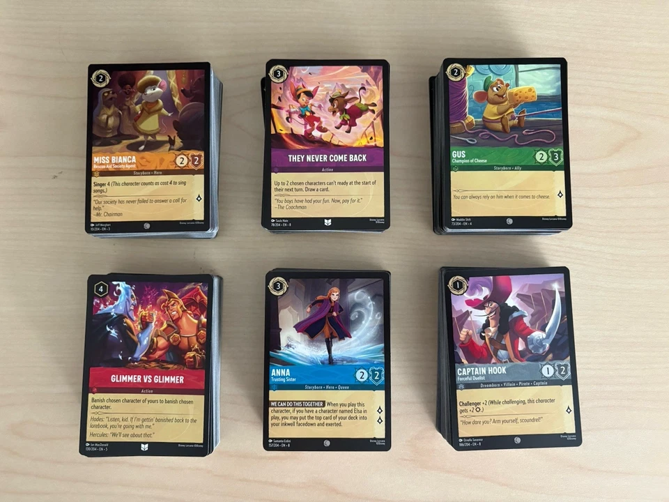 310x Disney Lorcana cards Lot Including Rares And Super Rares - Image 1 of 1