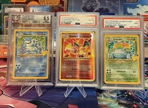 Charizard Venusaur Blastoise “Big Three” Pokemon Cards PSA Beckett Slabs - Picture 1 of 2