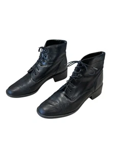Botas de cuero con cordones negras Enzo Angiolini hechas en Brasil para mujer talla 9M” - Imagen 1 de 14