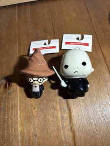 Lot de deux ornements de Noël découpés Hallmark Harry Potter et Voldemort neufs - Photo 1/4