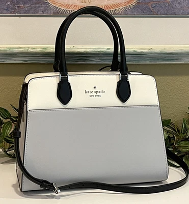 BOLSO DE HOMBRO KATE SPADE MADISON MEDIANO BOLSO DE MANO GRIS COLORBLOCK CUERO Foto 1 de 4