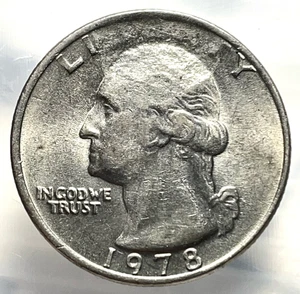 1978 Washington Quarter Struck Through Object Mint Error - Picture 1 of 4