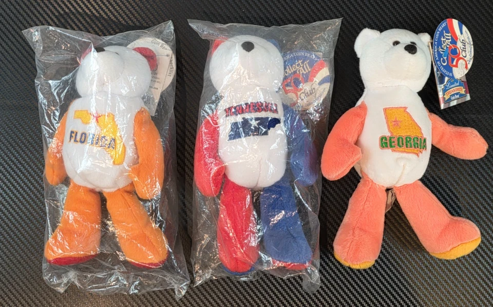 Limited Treasures Set of 3 Florida, Tennessee & Georgia Coin Bears - Image 1 of 4