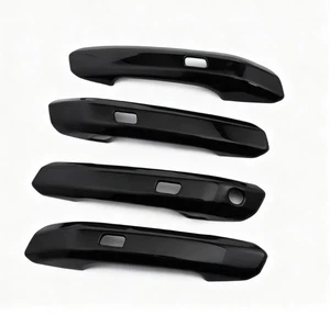 Glossy Black Door Handle Strip Cover Trim For Audi A4 B9 A5 Q5 SQ5 Sportback LHD - Picture 1 of 7