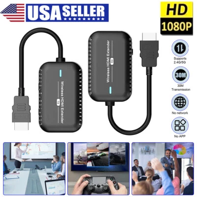 1080P 60Hz HDMI Wireless Extender Video Transmitter and Receiver Kit Long Range~ - Image 1 of 4