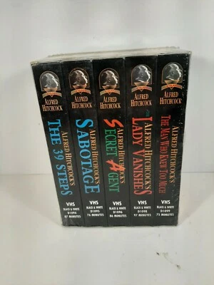 New Sealed Alfred Hitchcock 5 Pack VHS Tapes 5 Classic Videos - Image 1 of 2