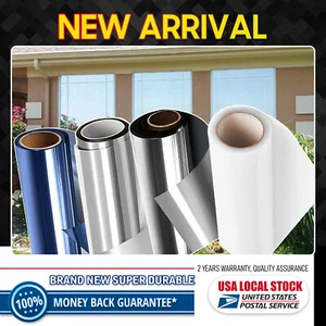 Uncut Roll One Way Mirror Tint Window Film Privacy Protect For Home Office DIY - Picture 1 of 27