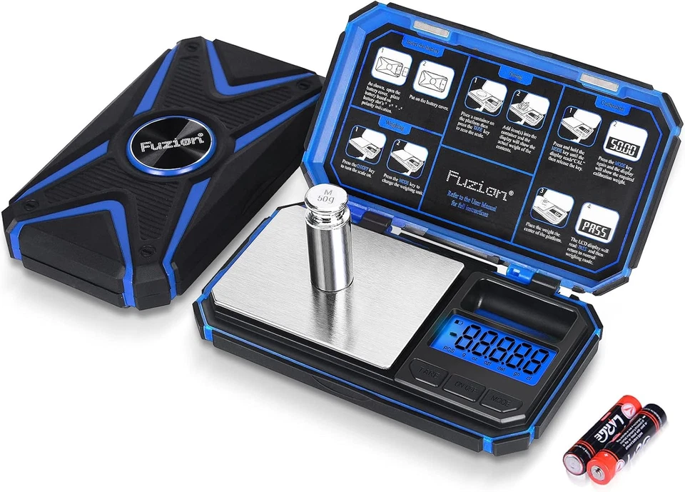 Fuzion TU-X Digital Pocket Scale 200g/0.01g Gram Scale with 6 Units for Persona
