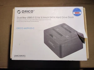 ORICO 2-Bay USB 3.0 Hard Drive Docking Station for 2.5/3.5'' HDD/SSD (6629US3-C) - Picture 1 of 2