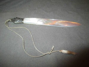 ancien coupe papier nacre et argent napoléon III milieu  fin XIX ème - Picture 1 of 4