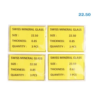 12 Pcs Watch Glass Crystal Swiss Made Size 22.50 MM Thickness Is 0.85MM - Picture 1 of 2