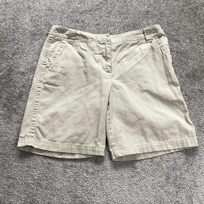 Pantalones Cortos Chinos Clásicos Charter Club Para Mujer 12 Beige Algodón Tiro Medio Informales 34x8.5 Foto 1 de 4