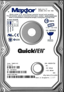 Maxtor MaxLine II 5A250J0 250GB Ide Hard Drive Code: RAM51VV0 N,G,D,D - Picture 1 of 2