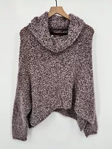 Free People BFF Sweater Women Small Bittersweet Oversized Lagenlook Cowl Neck - Picture 1 of 11