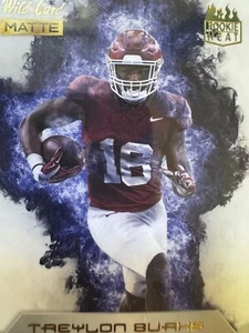 2022 Wild Card MATTE - Rookie Heat White - Purple Flames #RH-25 Treylon Burks - Picture 1 of 7