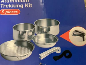 Camping Campingaz Aluminium Trekking Kit 5 Pieces Aluminium Cooking Pots / Pans - Picture 1 of 9