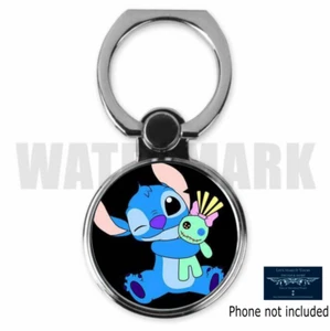 LILO STITCH & SCRUMP PUPPE MASSGESCHNEIDERT METALL TELEFON RING GRIFF STÄNDER HALTER DISNEY - Bild 1 von 2