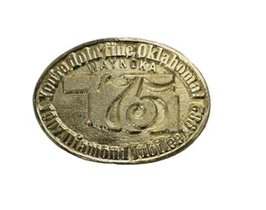 Hebilla de cinturón Oklahoma Diamond Jubilee Waynoka OK 1982 de colección Youre Doin Fine - Imagen 1 de 8