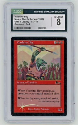 1999 Magic the Gathering MtG URZA'S LEGACY Foil Viashino Bey CGC 8  - Image 1 of 2