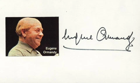 EUGENE ORMANDY - AUTOGRAPH Cover