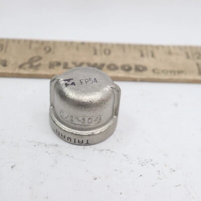 Cap 304 Stainless Steel Class 150 300 Psi 1/2" K416-08 - Image 1 of 4