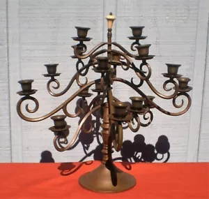 Antique Victorian Bronze English 16 Candle Candelabra-1930's - Picture 1 of 6