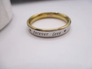 Forever Love 18K plated engagement mens band ring sz 10 0087 - Picture 1 of 6