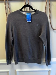 CHAMPION ECO FLEECE MENS SWEATSHIRT SIZE MEDIUM DARK GREY NWT SOLID PULLOVER - Picture 1 of 7