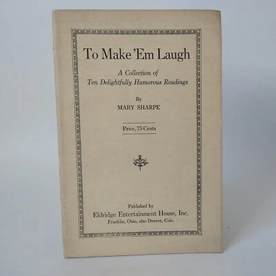 1928 "To Make 'Em Laugh"-Mary Sharpe, Eldridge Entertainment House SC VG Foto 1 de 4