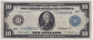 1914 $10 Federal Reserve Note Atlanta, GA FR#926 F16058872A - Picture 1 of 2