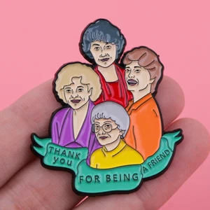 Golden Girls 1980's Comedy Betty White Enamel and Metal Badge Pin - FREE POST - Picture 1 of 6