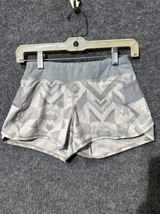 Athleta Girl Printed Record Breaker 3" Short Size M/8-10 Gray Geometric - Picture 1 of 7