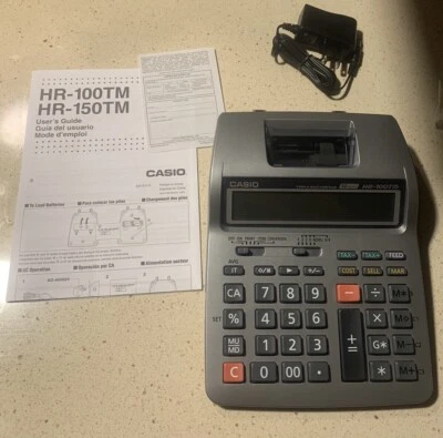 Casio HR-100TM Desktop Printing Calculator TESTED Working - Image 1 of 4