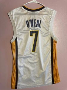Vtg Reebok NBA Indiana Pacers #7 Jermaine O'Neal Basketball Jersey Size Small - Picture 1 of 7